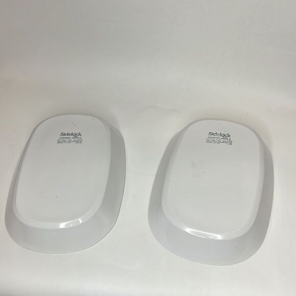 Corning Ware Sidekick 4 1/2 X 6 3/4 Inches 10 Oz Each Oven Microwave Set 2 White - Picture 3 of 9